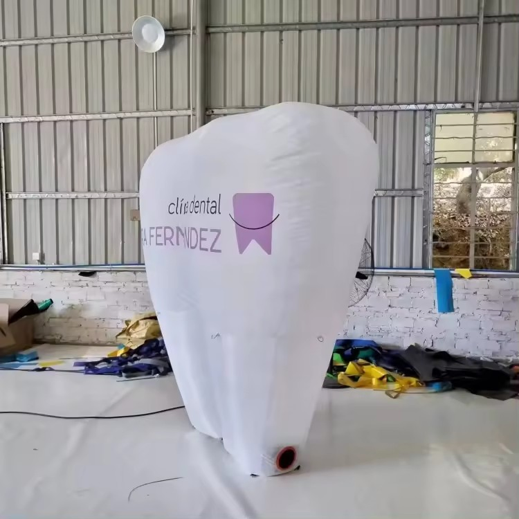 Boyi Advertising Dental Clinic White Inflatable Tooth Model with Bespoke Logo