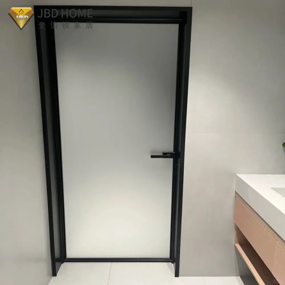 Custom Size Aluminium Casement Door Modern Glass Double Glazed for Renovation Project