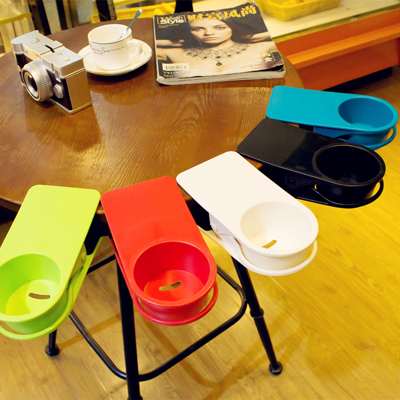 Universal Clip Cup Holder Desk Table Side Mug Bottle Stand Bl15624