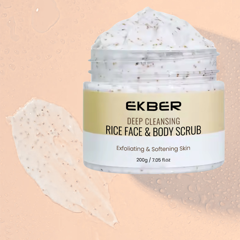 Ekber Wholesale Rice Scrub Cream Smoothing Face and Body Scrub