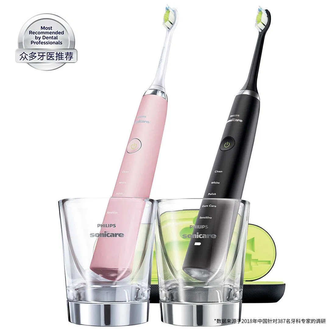 Original Diamond Series Toothbrush for Philips Hx9350 Toothcomb Black/White