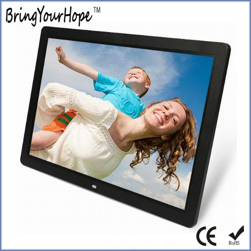 17 Inch Video Play Digital Photo Frame in Plastic