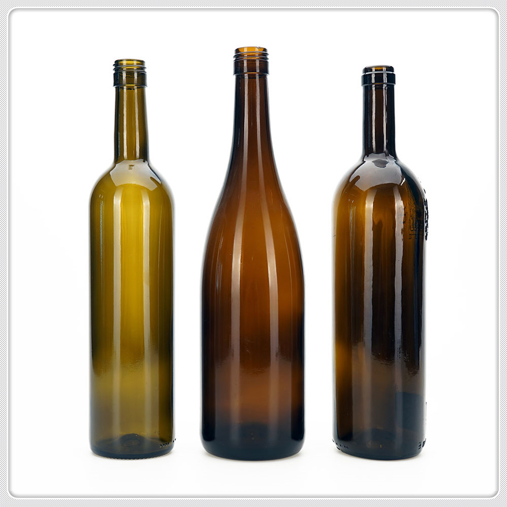 750ml Heavy Duty Green Glass Olive Oil Bottle with Ergonomic Easy Grip Handle Shape