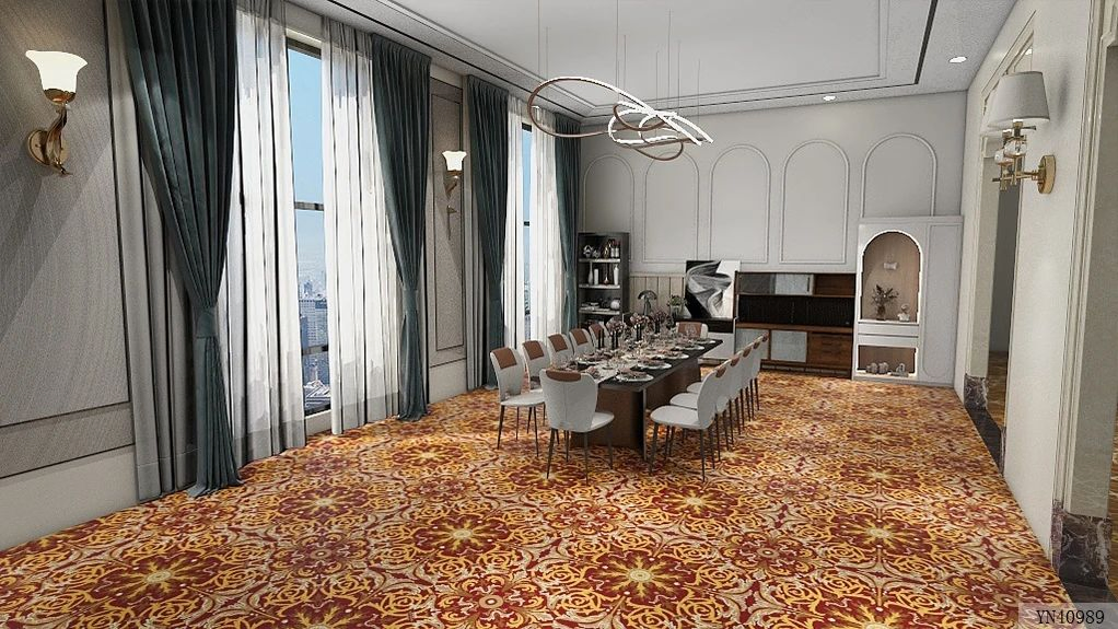Carpet Factory Luxury Axminster Wool Red Carpet in Commercial Hotel Floor Wedding Party
