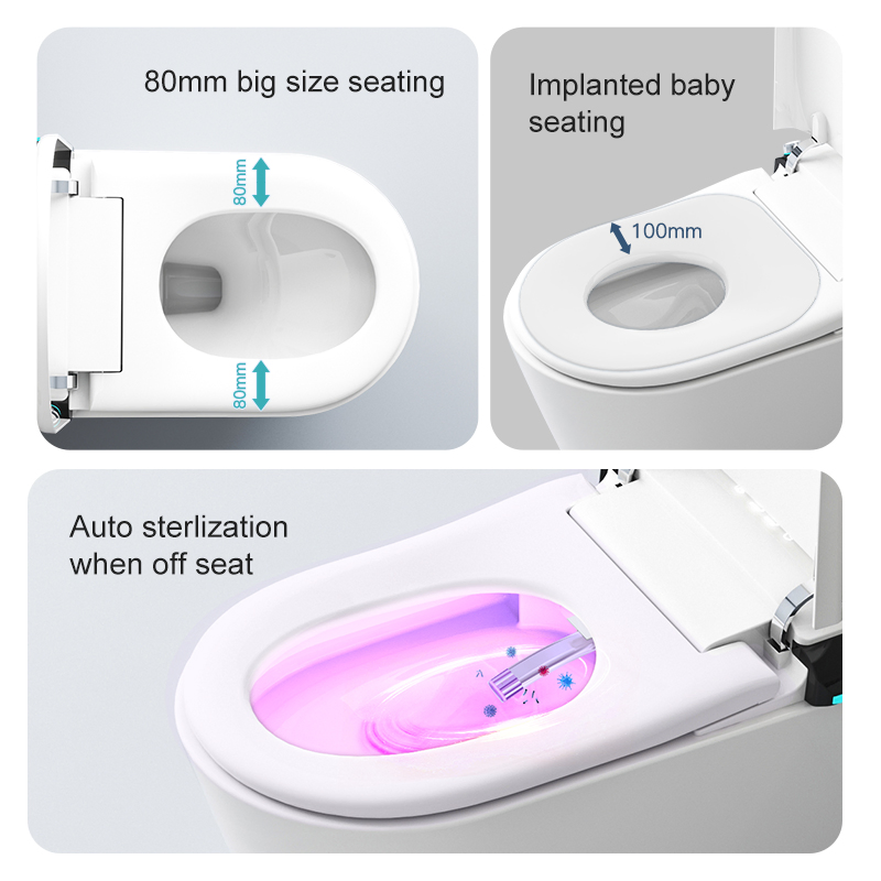 America One Piece Nozzle Self Cleaning Intelligence Smart Toilets Ceramic Automatic
