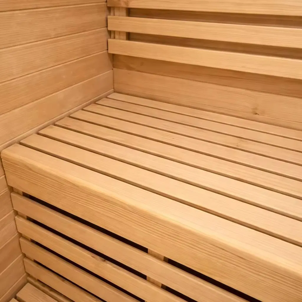 Canadian Hemlock Single Control Panel Sauna and Shower Combined Room