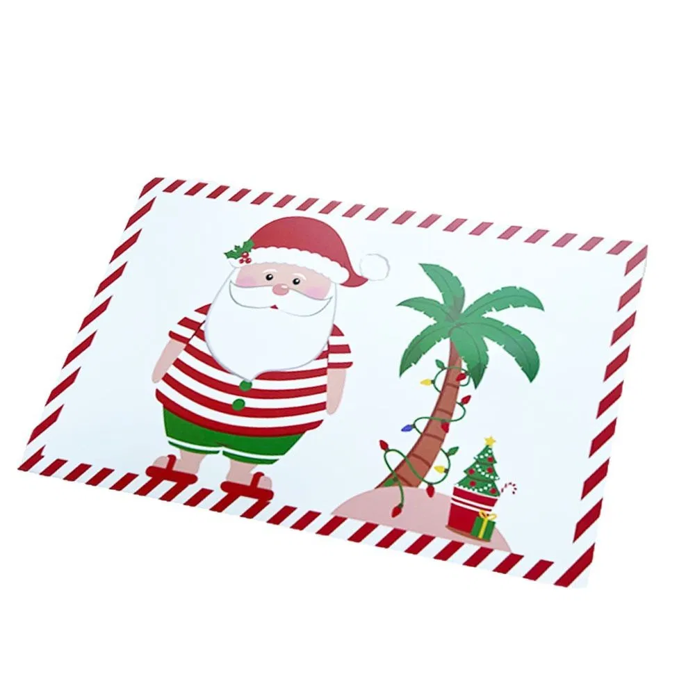 Merry Christmas Themed Dining Table Mat - Custom Printing Available