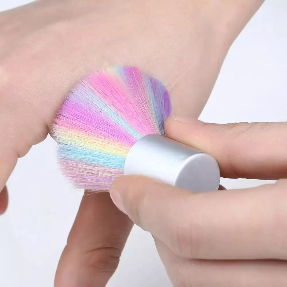 Hot Selling Colorful Soft Nail Art Powder Brush for Acrylic Nails Gel