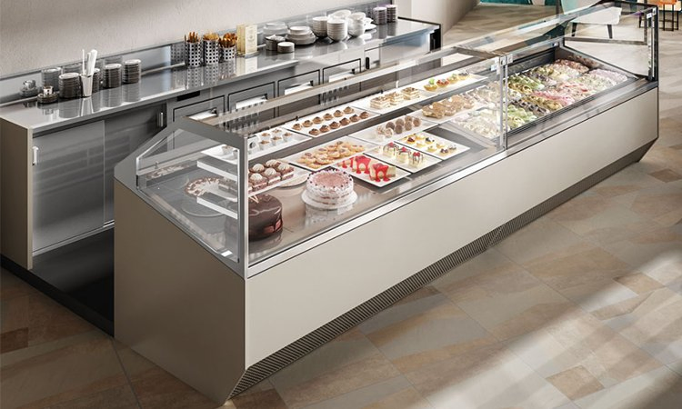 Portable Gelato Ice Cream Freezer Showcase Display