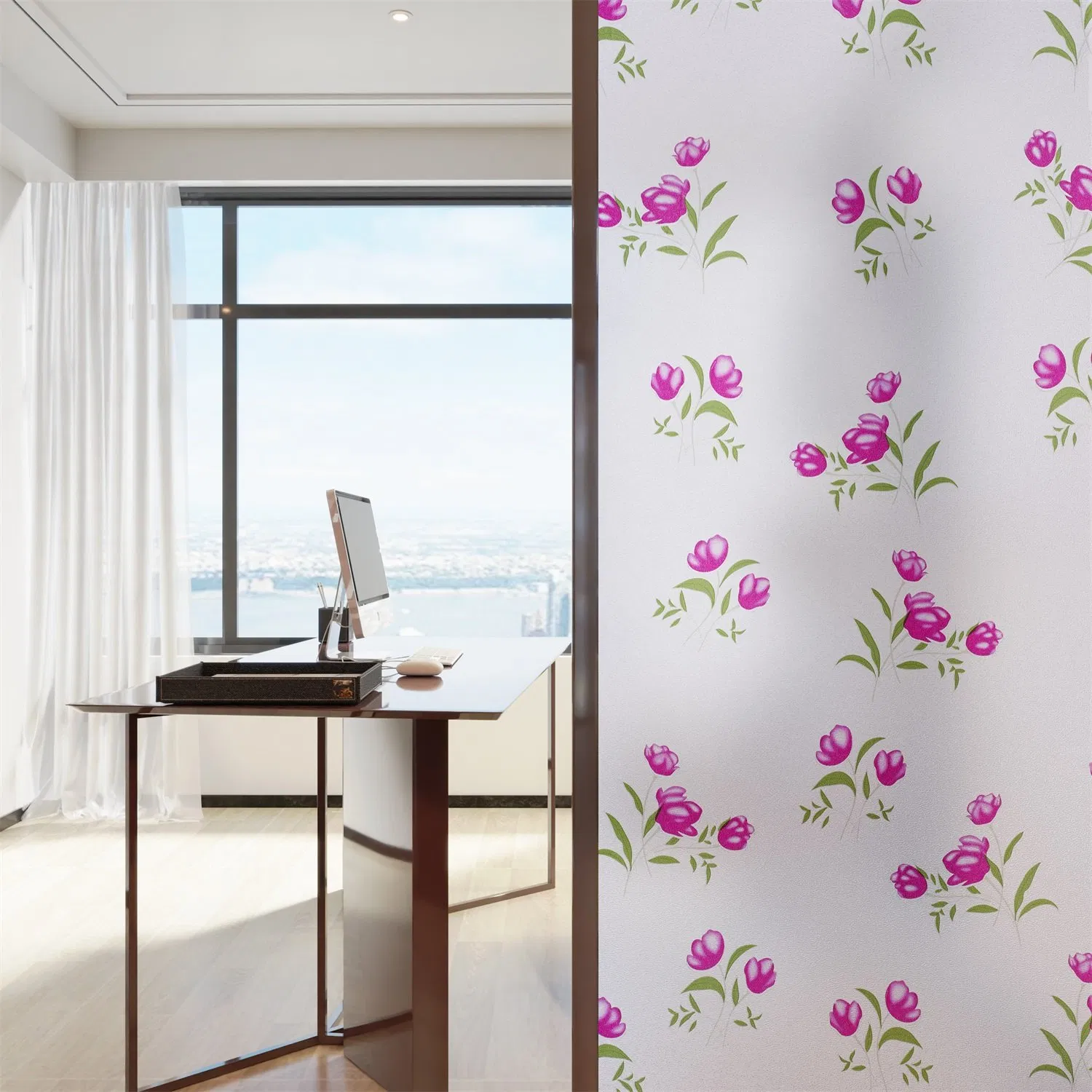 Octki Senior High Quality Shading Window Decoration Brightly Colored PVC Self-Adhesive Sticker Film