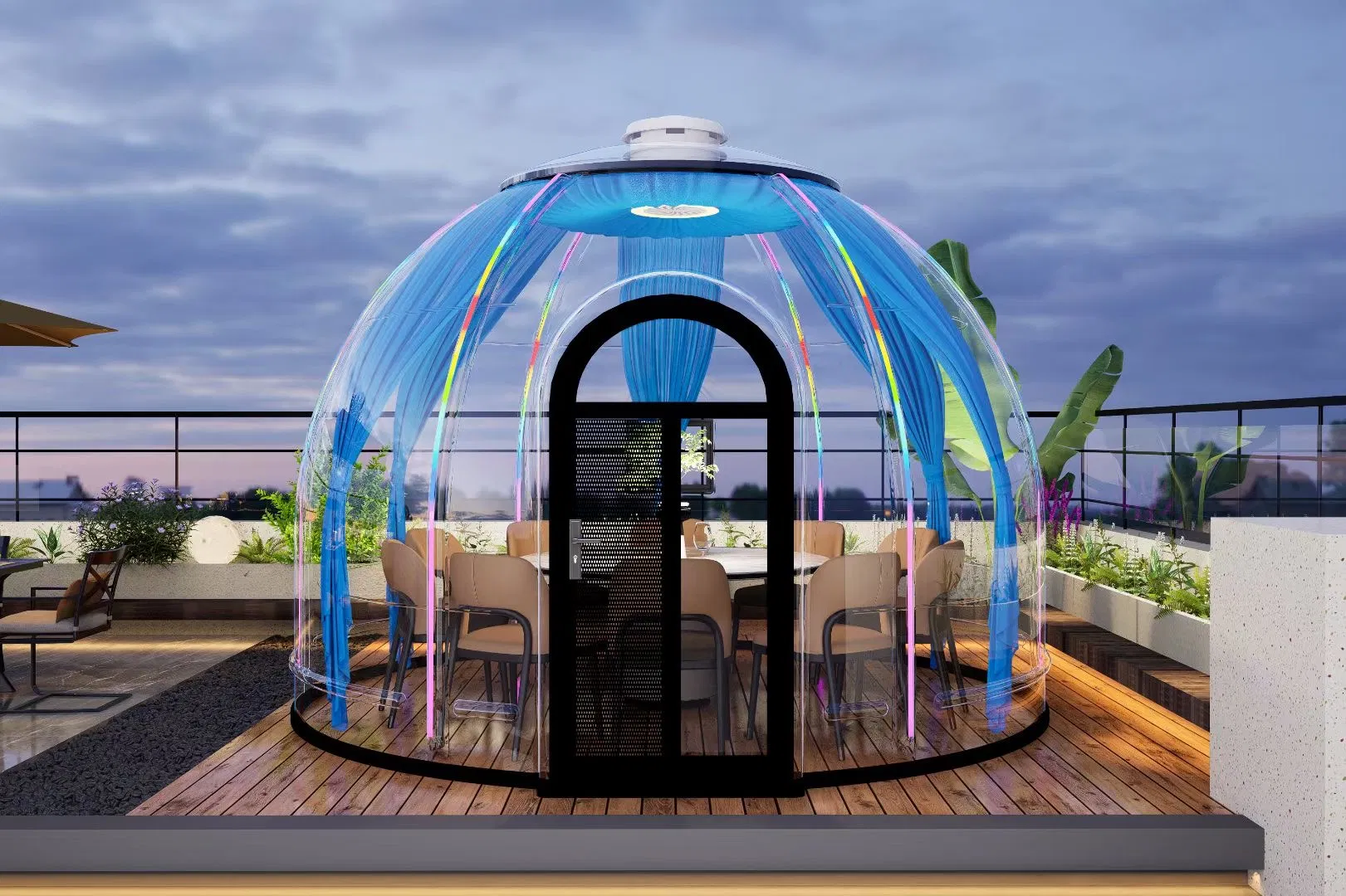 3m 5m Star Room Clear Polycarbonate for Green House PC Polycarbonate Skylight Dome Bubble Tent Home Leisure Starry Sky Room