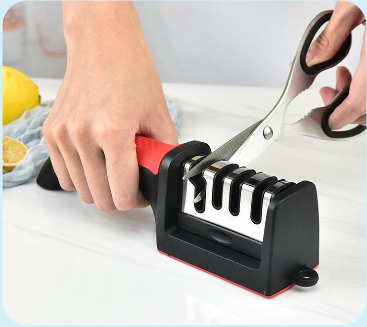 Hangable Four-Stage Kitchen Multi-Function Hand-Held Sharpening Stone Household Sharpener