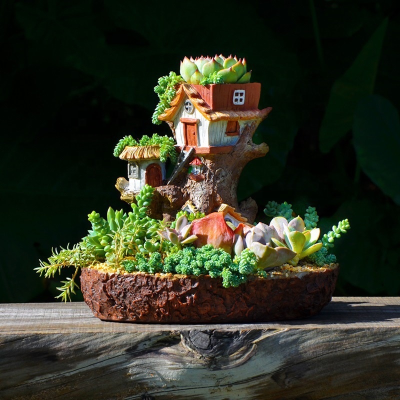 Кашпо смола для цветов суккулентов