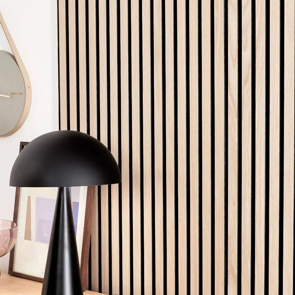 Oak Slat Wool Wall Decor Slat Wooden Wall Panels with Pet Sound Proof Ceiling Panel Acoustic Panel