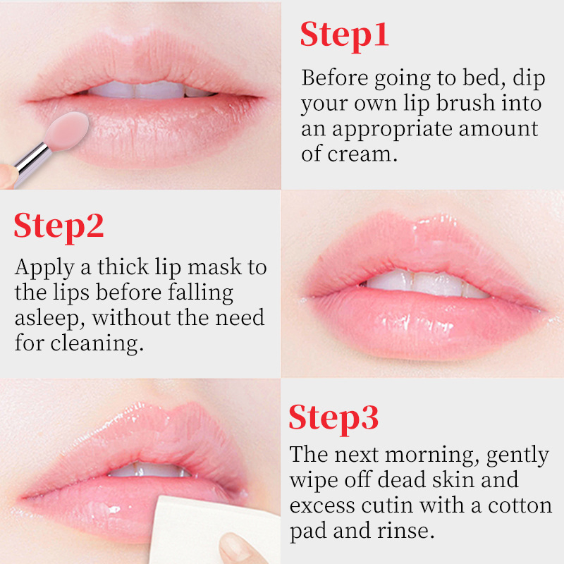 Private Label Moisturizing Strawberry Lip Sleeping Mask Whitening Lightening Hydrating Lip Balm Cream Lip Care