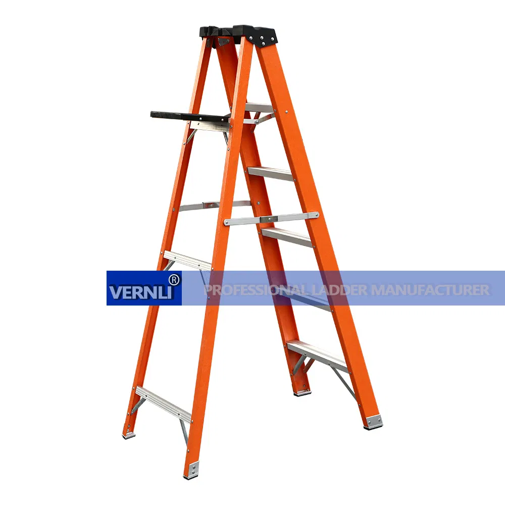 Top Quality Step Components Single-Sided Safety Fiberglass Ladder