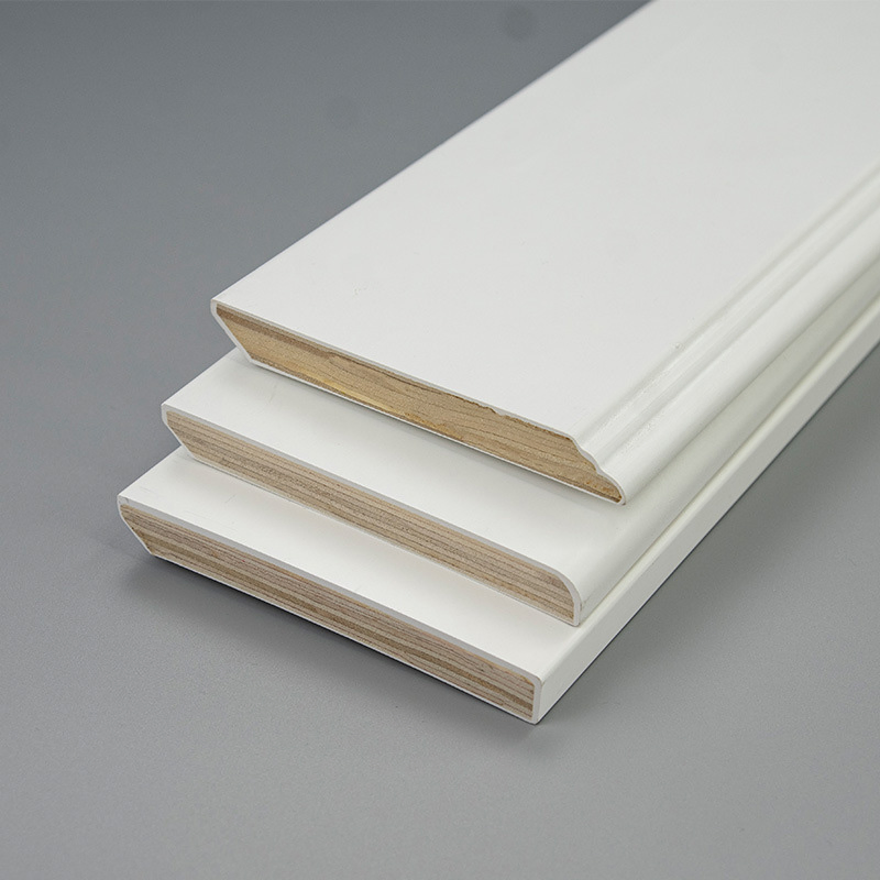 Hot Sale Decorative Solid Wood Multilayer Skirting Wall Sticker White Wood Floor Skirting Board