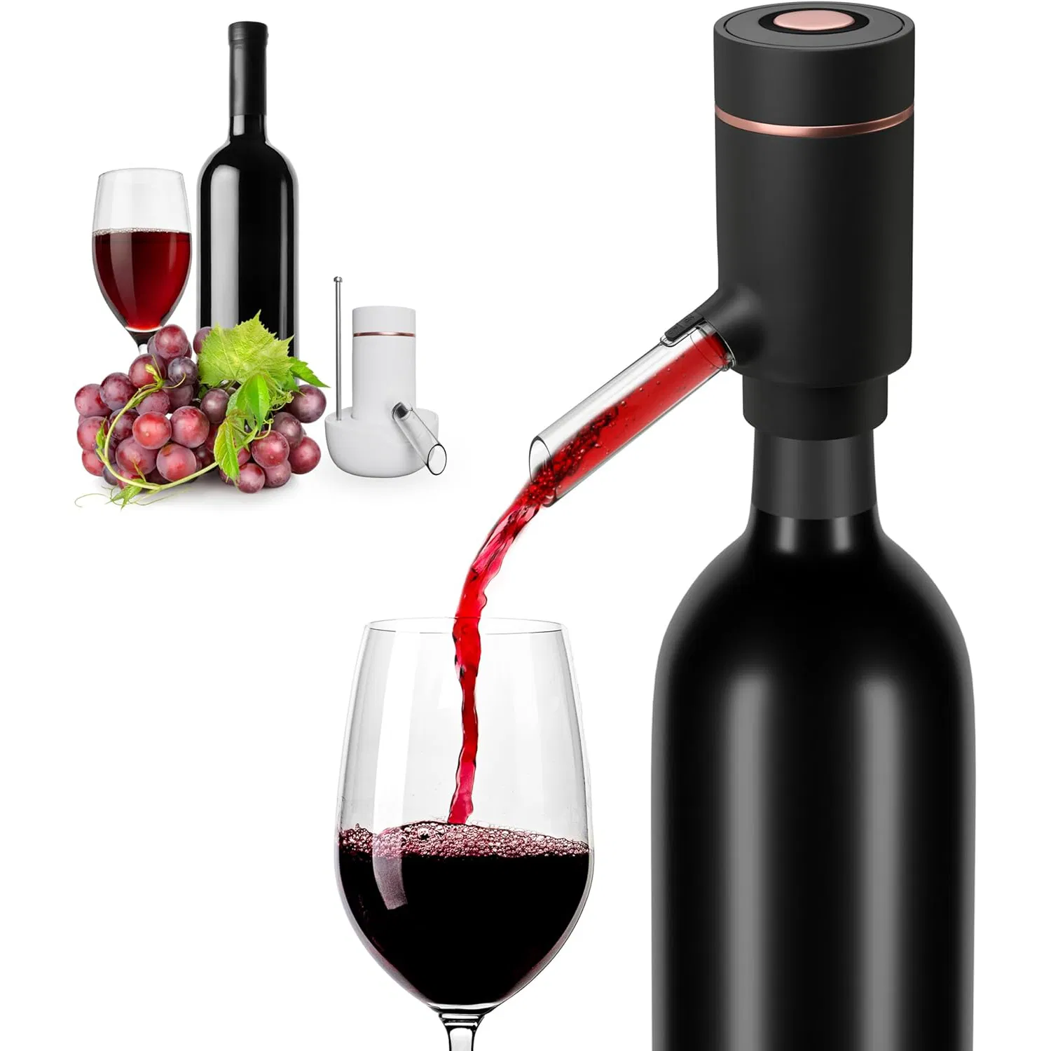 User-Friendly Design Portable Variable Electric Decanter Wine Air Aerator Set for Black Box Black Diamond Black Opal