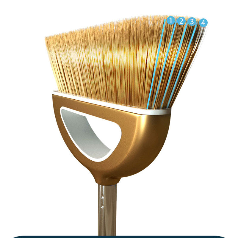Dustpan & Broom Set with Long Handle for Floor Cleaning