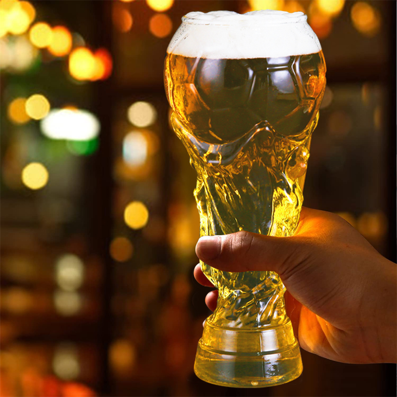 New Product Football Lead Free Crystal Glass Cup Frosted Can Craft 16oz Custom Beer Glasses