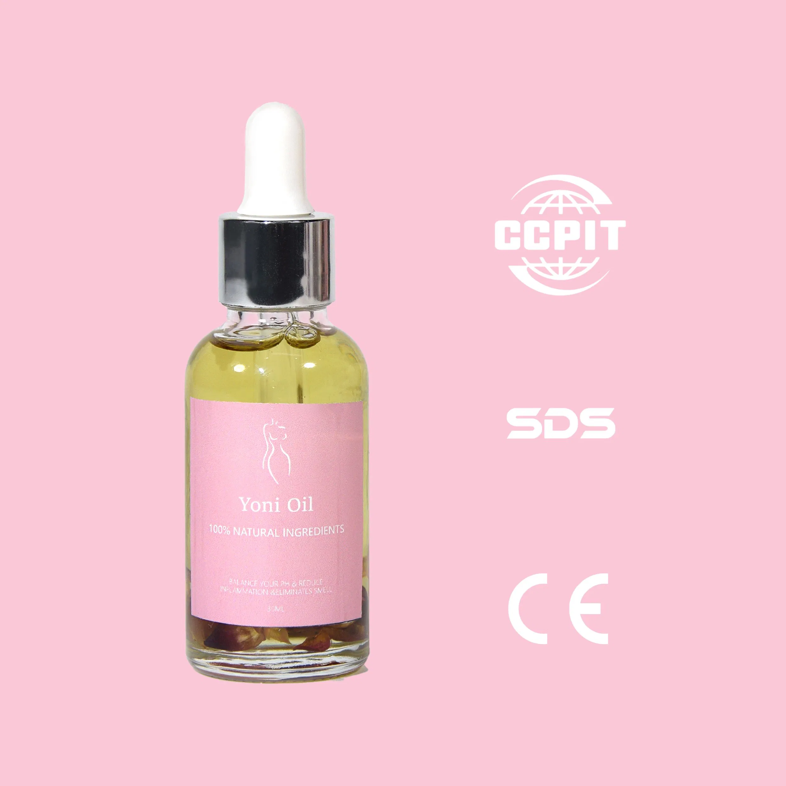 Private Label 100% Natural Formula Intimate Rose Yoni Oil Inflammation Vegan Intimate Care Products Essential Oil Custom