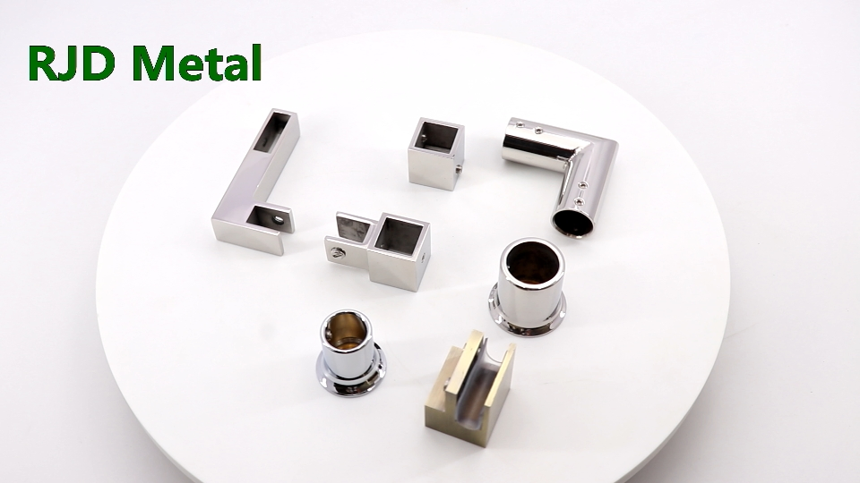 Stainless Steel F Shape Polished Glass to Glass Wall Corner Connector