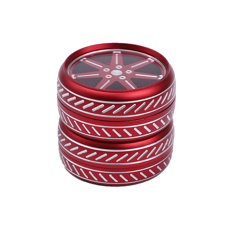 Newest Dry Herb Tobacco Smoking 60mm 4 Piece Creative Car Tires Shaped Manual Herb Grinder