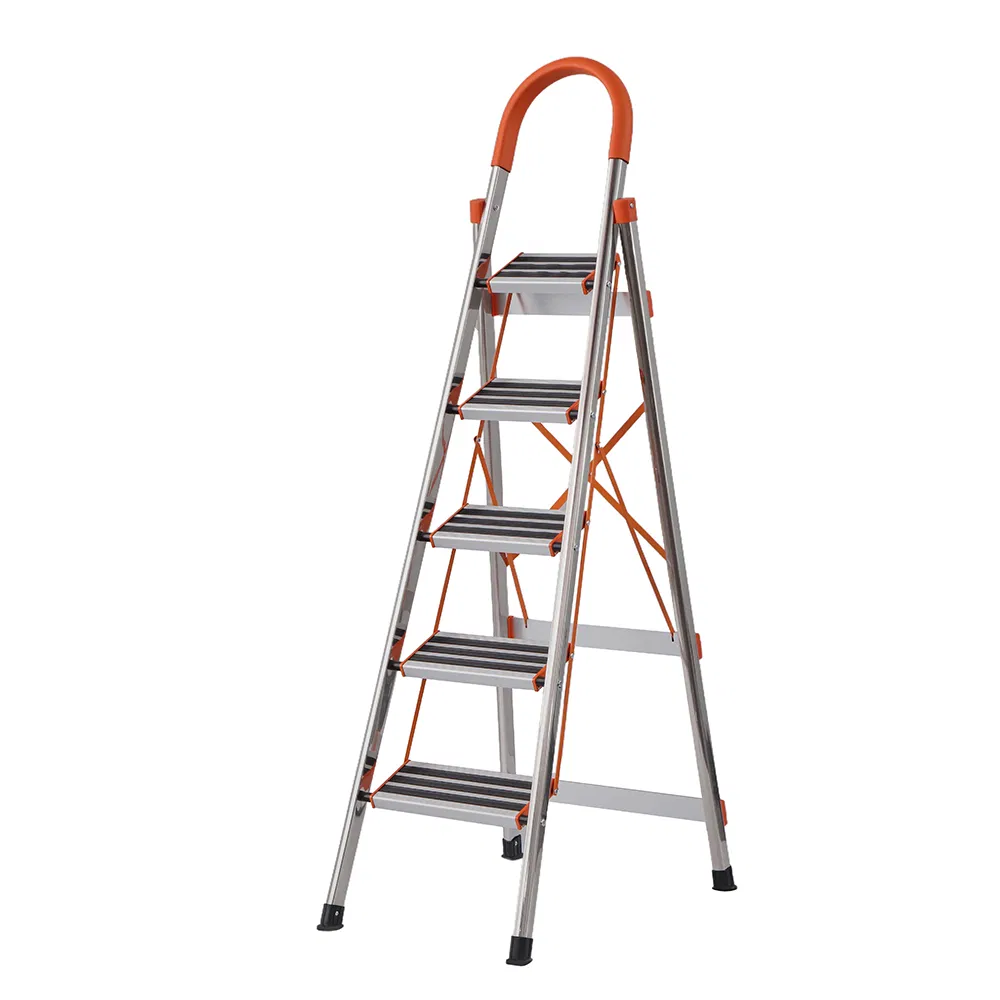 High Quality Household Folding Stainless Steel Step Ladder Factory Direct Sale