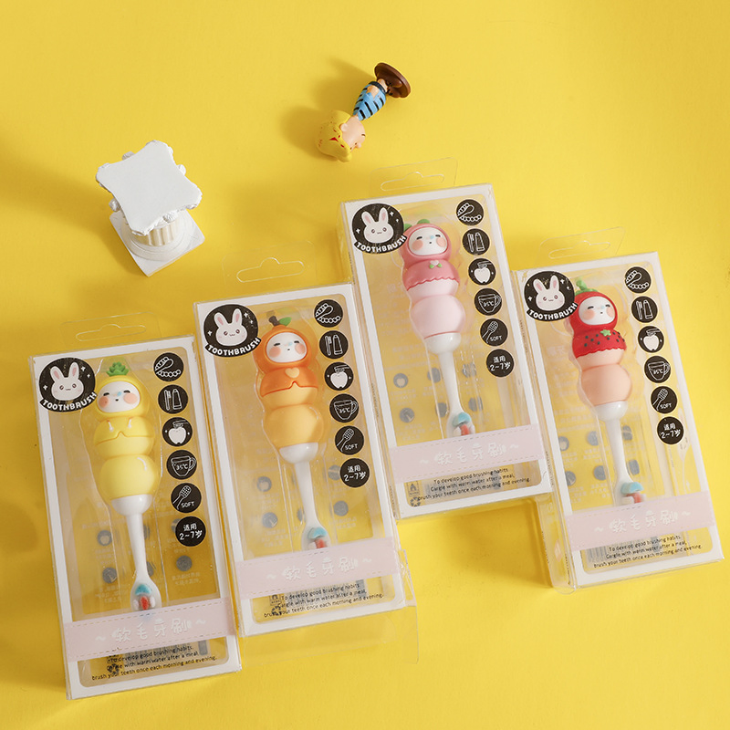 Toothbrush Baby 2-3-4-6 Years Old and Over Children Brush Their Teeth with Soft Bristles