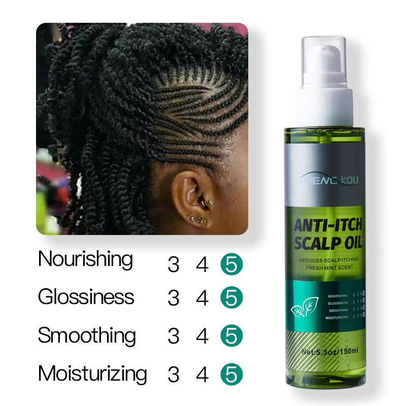 Factory Custom Private Label Menthol Hair Care Products Organic Itching Scalp Care Peppermint Hair Oil