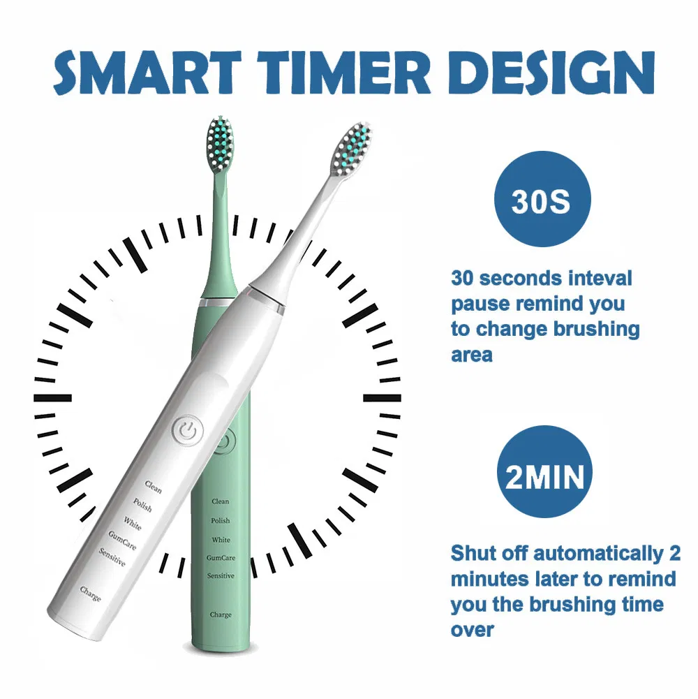 5 Speed Electric Toothbrush USB Charging Fully Automatic Soft Bristle Toothbrush Ipx7 Waterproof