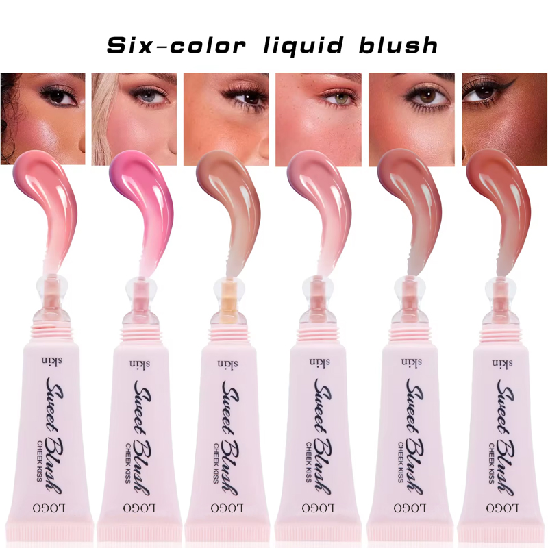 Diting Pocket Vegan Cheek Liquid Blush Long Lasting Waterproof 6 Colors Cream Blush