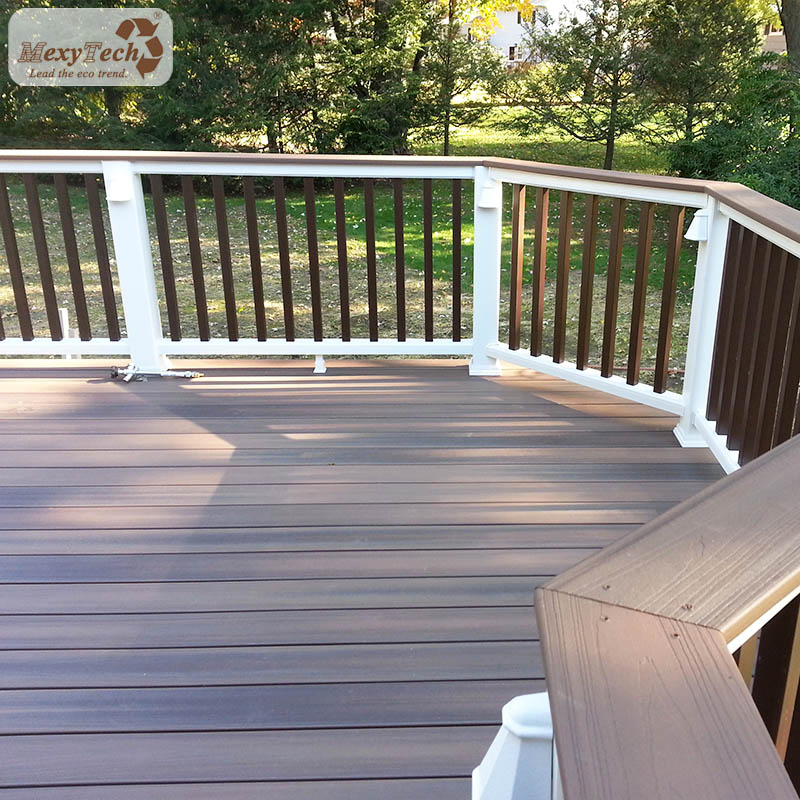 Extruded Anti-Slip Color Mix WPC Decking for Outdoor