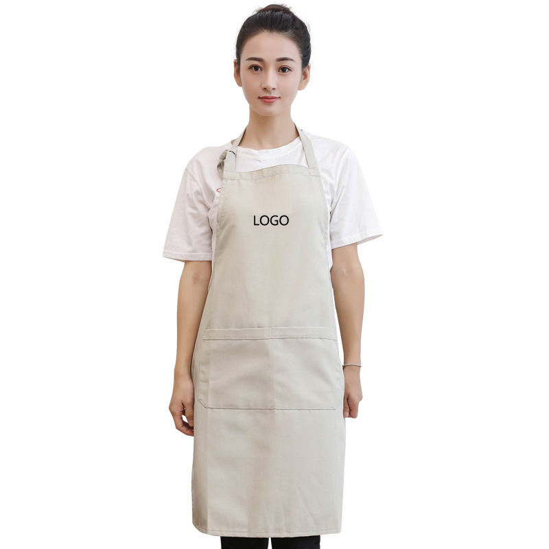 Reusable Eco-Friendly Durable Cleaning Apron for Business Kitchen Use with Multi-Function Pockets