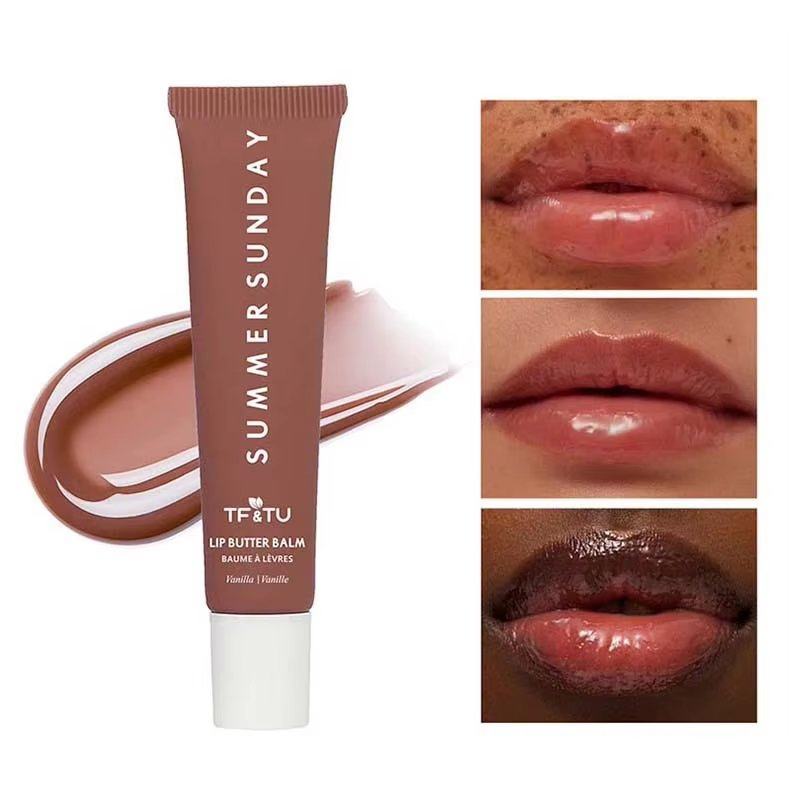 High Quality Summer Sunday Lip Butter Balm Custom Logo Lip Tint Makeup Lips Gloss Cream Form Wholesale Cosmetics Beauty Brands