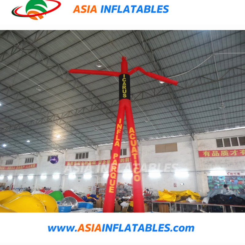 Inflatable Two Legged Girl Air Sky Dancer Multi-Color Double Leg Tube Man