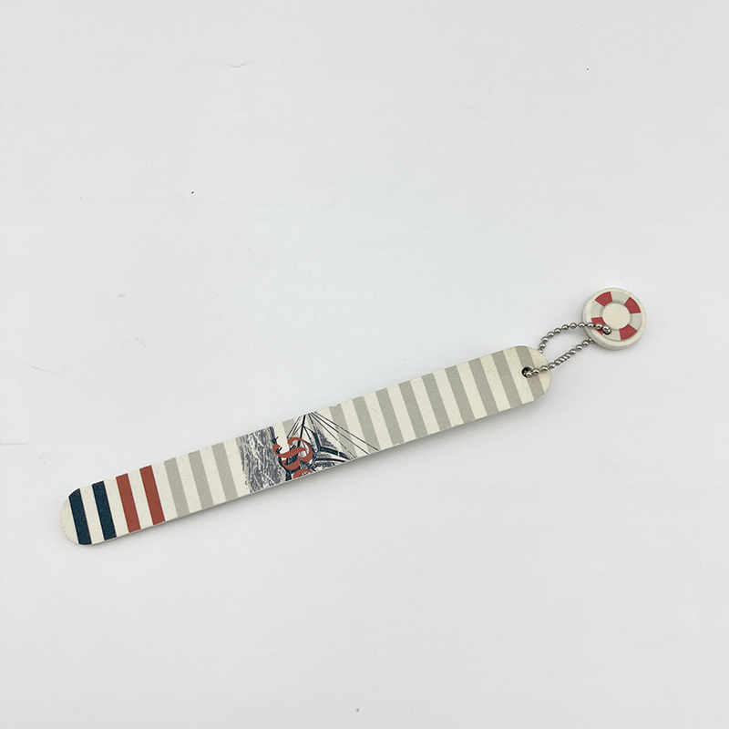 Vintage Ocean-Style Portable Professional Nail Grooming Tool Nail File Decorative Pendant Nail Buffer File