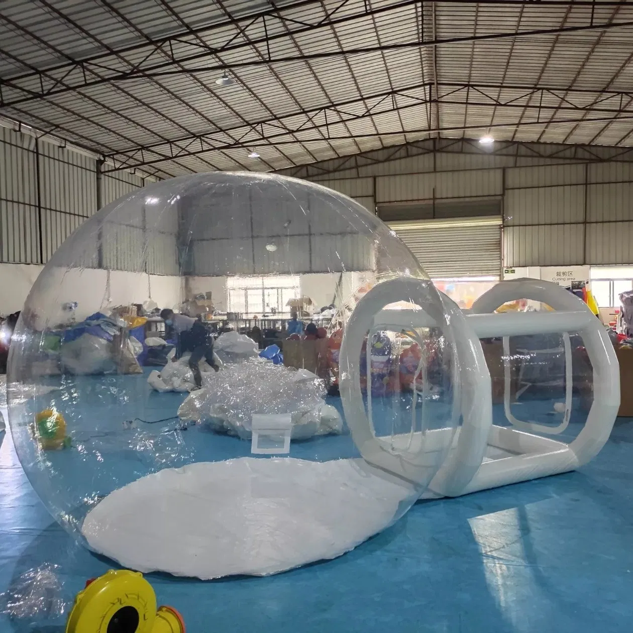Outdoor Dome Bubble Tent with Trampollne Transparent Dome House