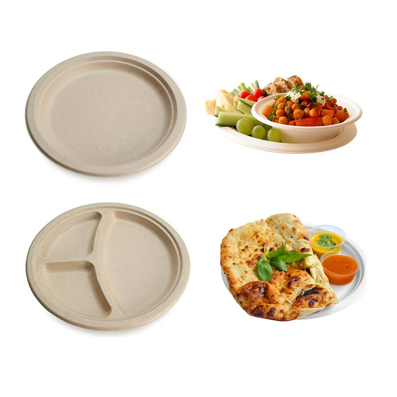 Factory Price Compostable Sugarcane Plate for Snack