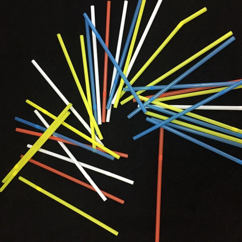 Reusable Bendy Plastic Straws Made of Food Grade Polypropylene for Hot Drinks