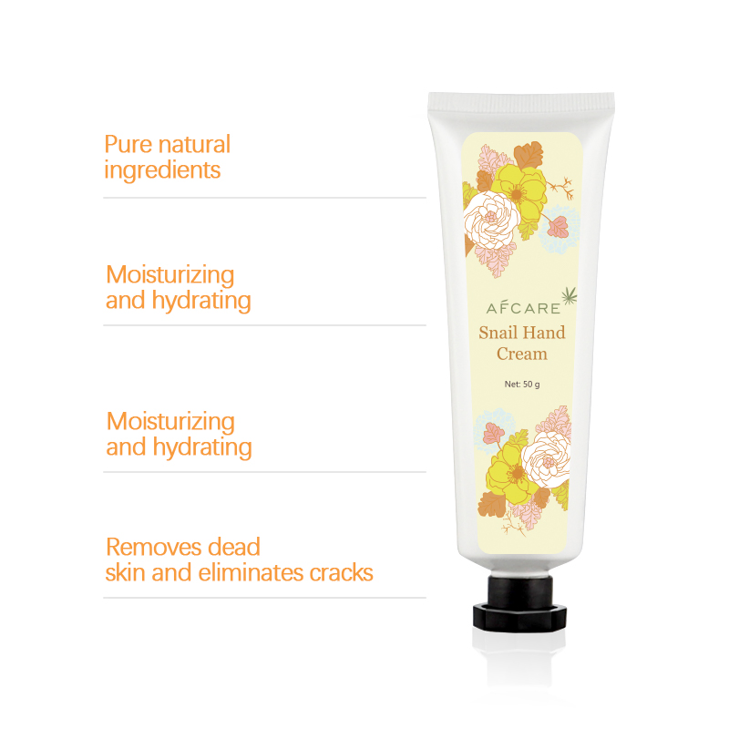 Custom Logo Own Design Snail Beauty Moisturizing Hydrating Hand Cream
