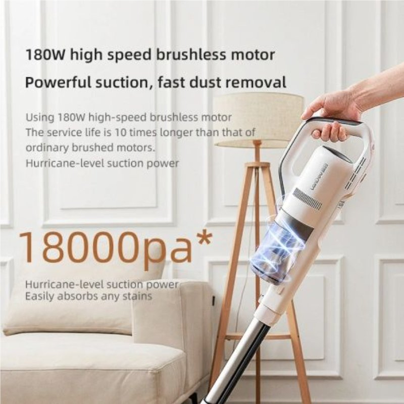 Lightweight Cordless Upright Vacuum for Home and Car Cleaning