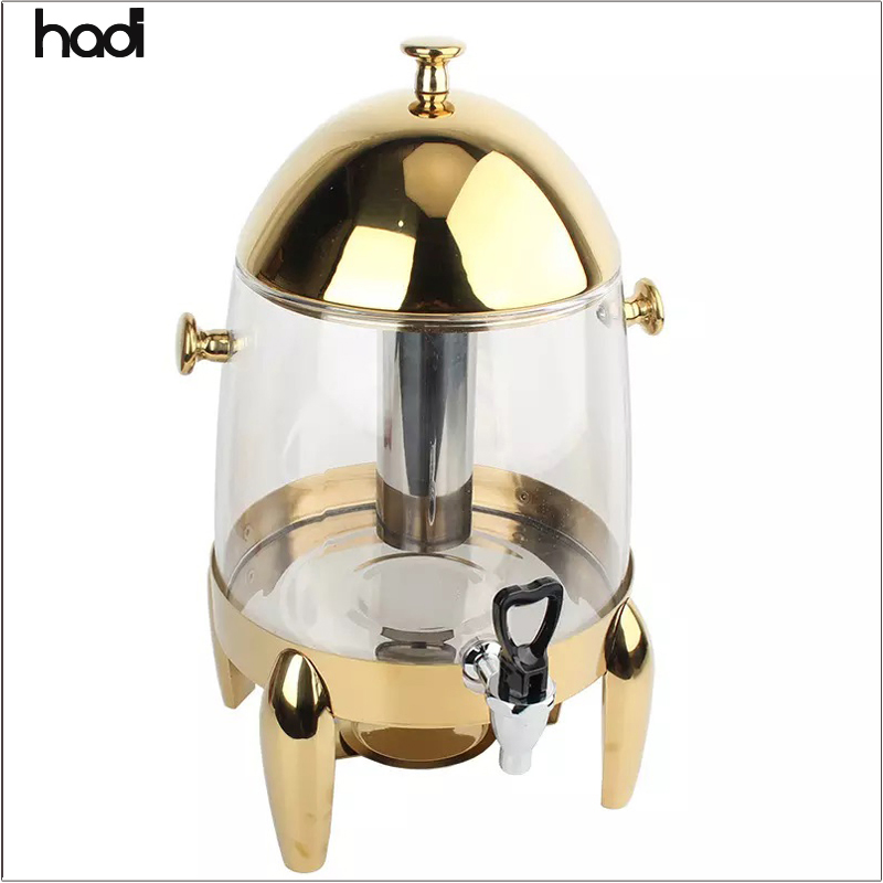 12 Liter Hammered Stainless Steel Coffee Urn Luxury Hotel Milk Dispenser Restaurant