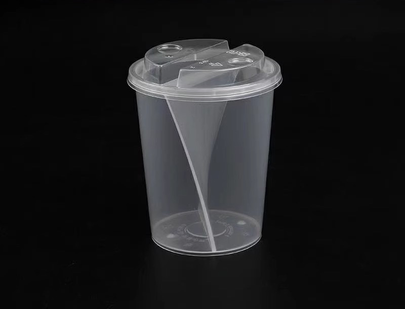 Double Enjoy Bubble Tea Cup Disposable 750ml Twins Split