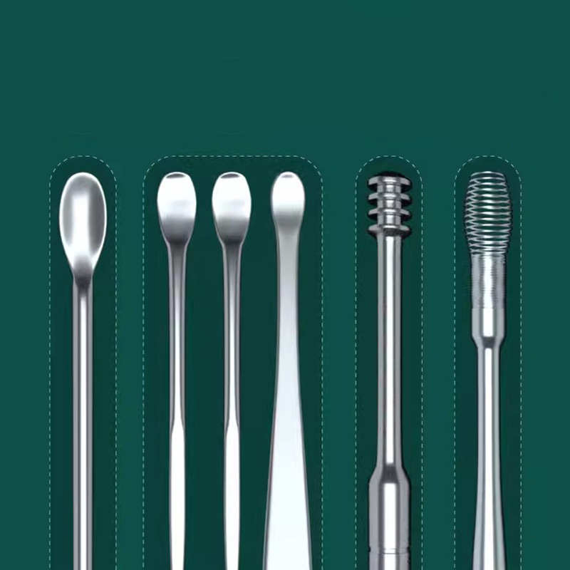 Stainless Steel Spiral Ear Scoop Tool Set