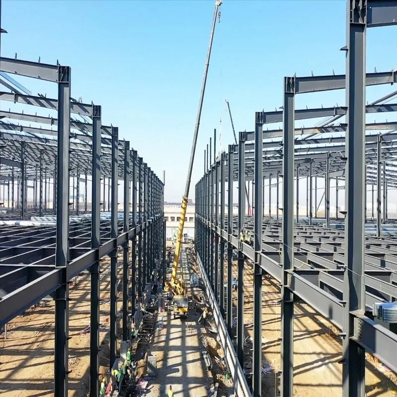 Prefabricated Steel Structure Construction High Rise Pre Engineered Warehouse Building Prefab Industrial Metal Building China Factory Price