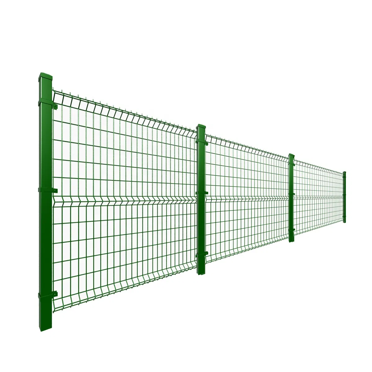 Factory Galvanized Steel 50X200mm PVC Coated Triangle 3D Welded Bending Curved Mesh Wire/BRC V Metal Fencing/3D Fence for Perimeter Security/Farm/Garden