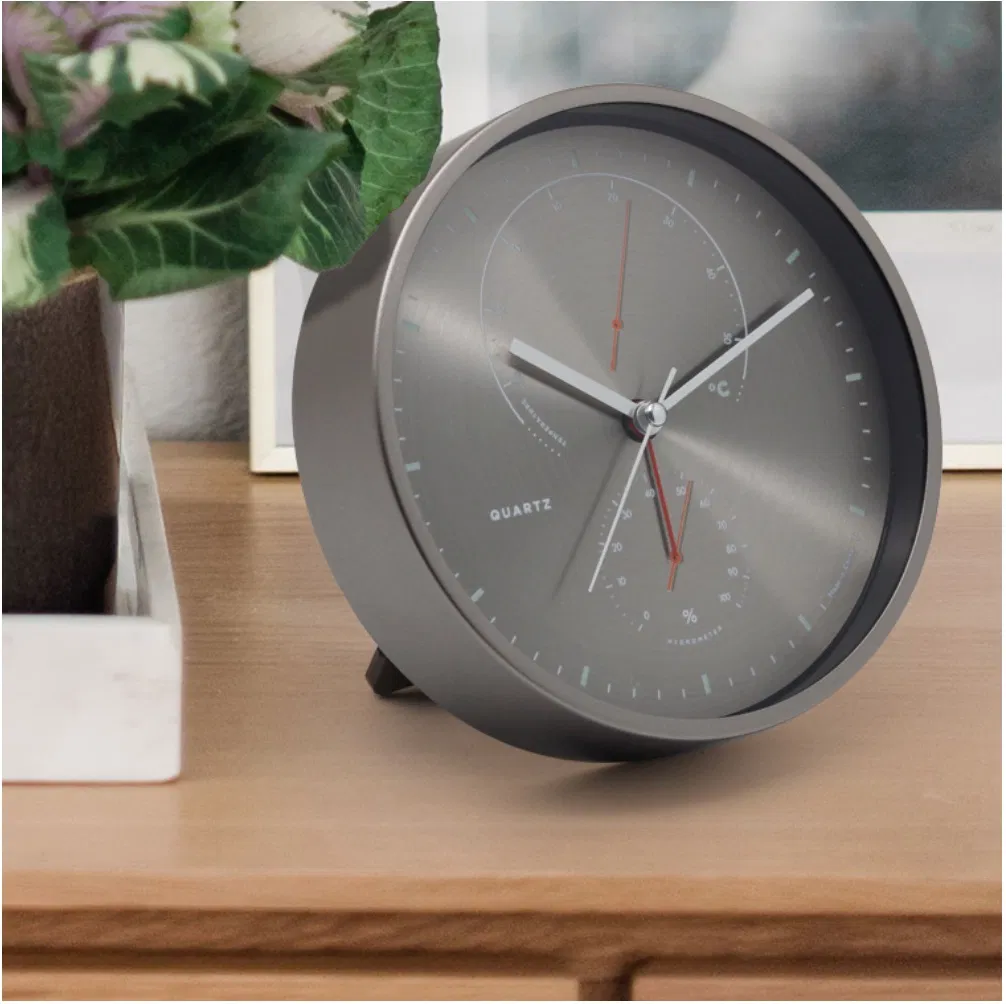 6 Inch Desk Watch Clock Aluminium Quartz Table Clock Luxury Custom