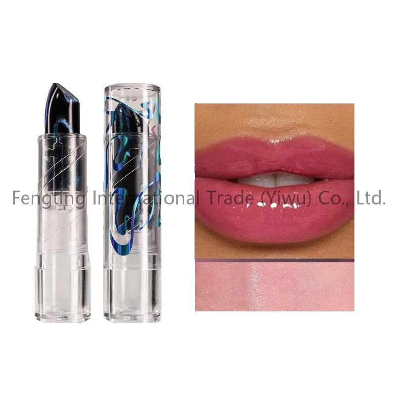 Galaxy Pattern Fine Glitter Lipstick Cat-Eye Effect Luminous Colorful Temperature-Changing Fashionable Vitamin C Chemical Lip Makeup