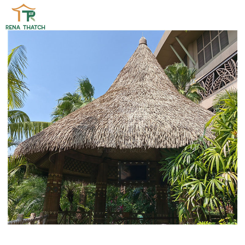 Cheap and Durable Synthetic Artificial Thatch Gazebo Plastic Roof Thatch Cottage
